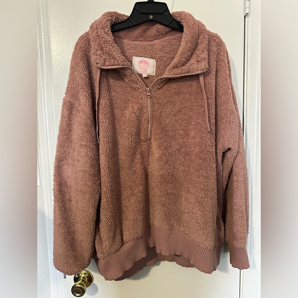 Cozy Pink Sherpa Jacket size XL